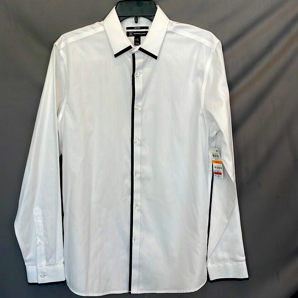 ☑️ INC Black & White Dress shirt! NWT‼️ SZ 14 1/2